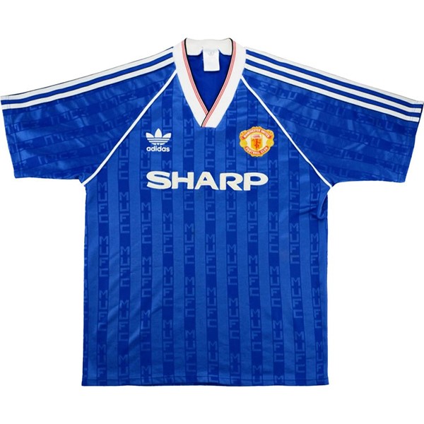 Tailandia Camiseta Manchester United 3ª Retro 1988 1990 Azul